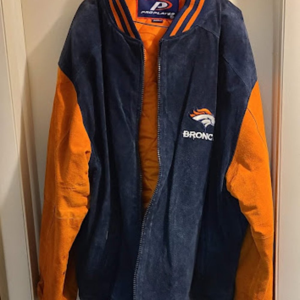 NFL Denver Broncos suede Jacket